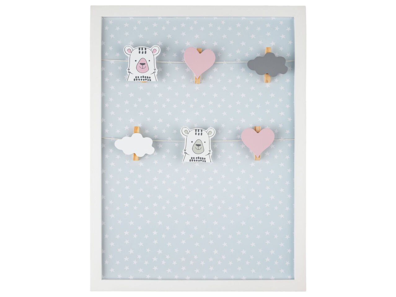 Set cornici portafoto, lavagnetta o scatola decorativa in legno