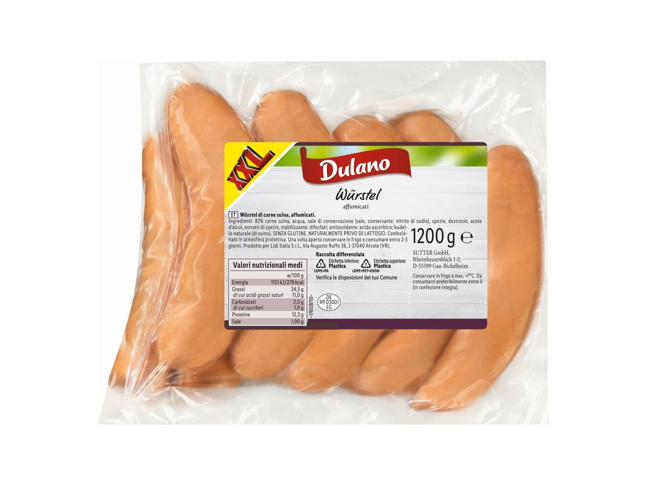 Würstel affumicati di suino