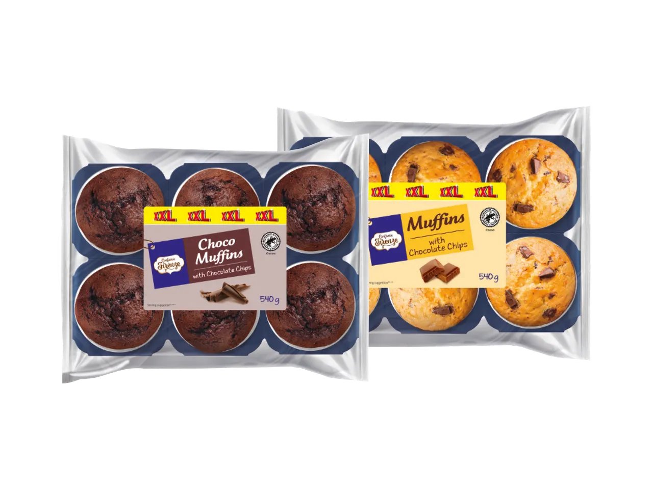 Muffin con gocce di cioccolato