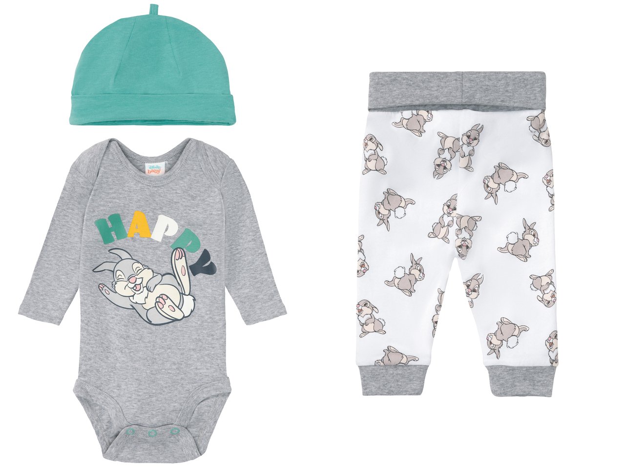 Coordinato per neonato "Winnie the Pooh, Mickey Mouse, Bambi"