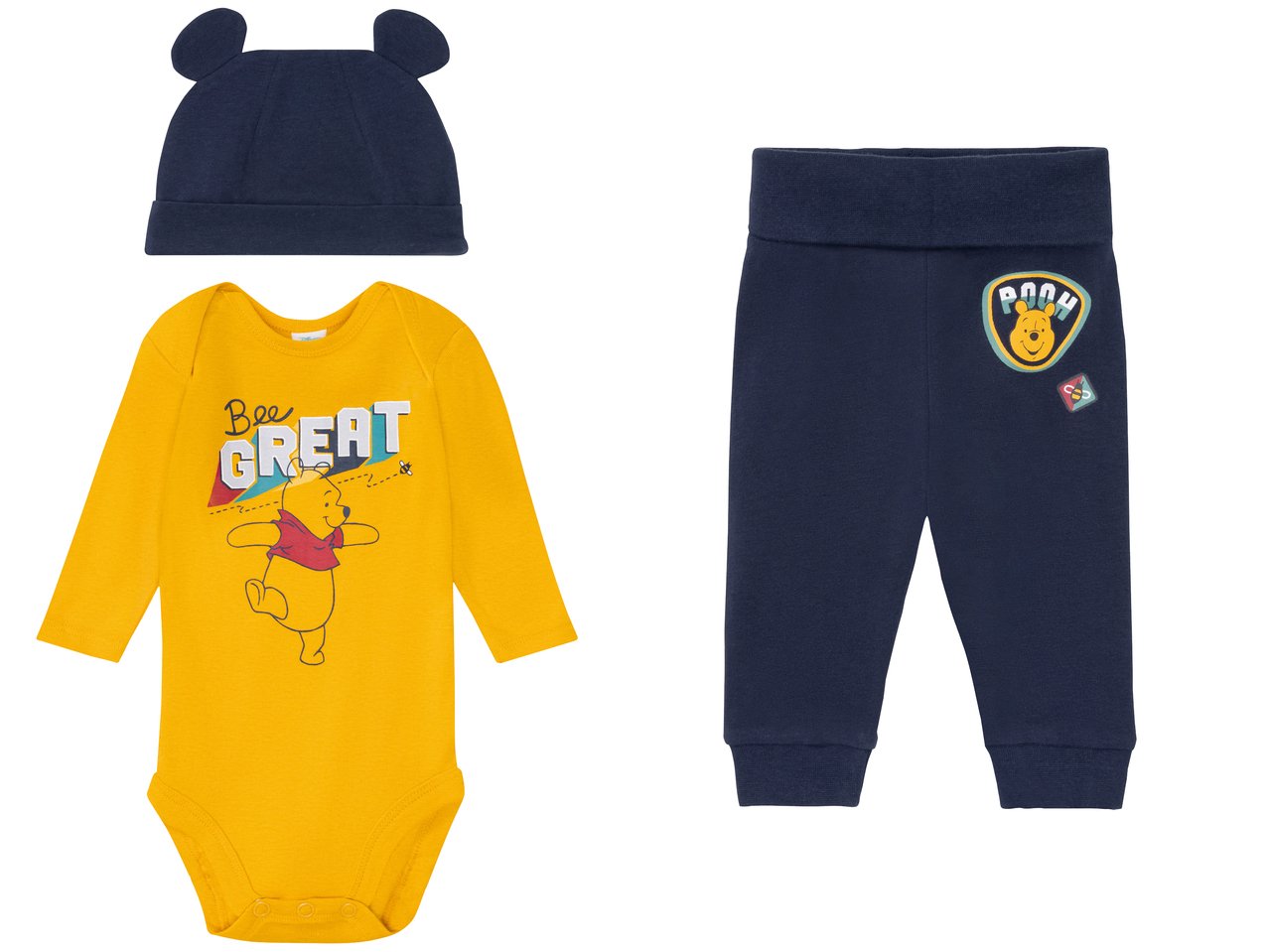 Coordinato per neonato "Winnie the Pooh, Mickey Mouse, Bambi"