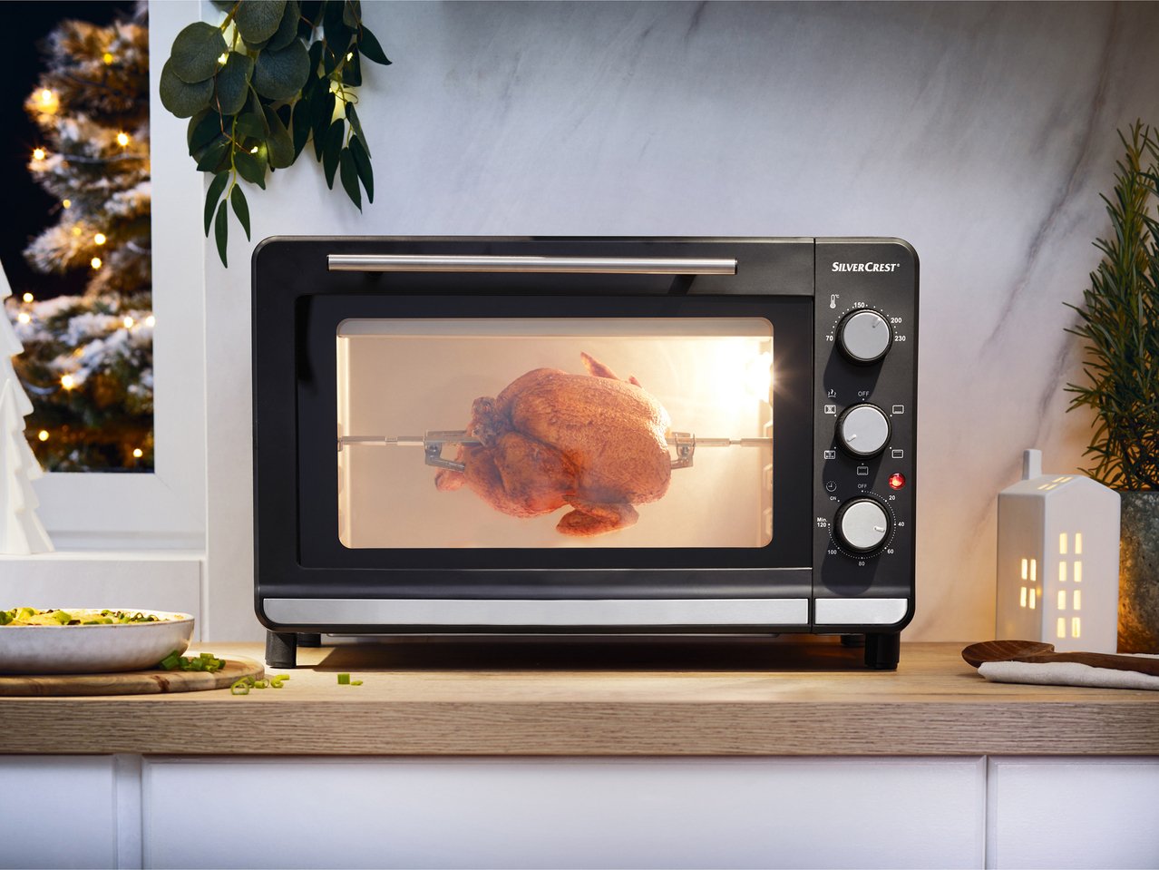 Forno elettrico con spiedo girevole