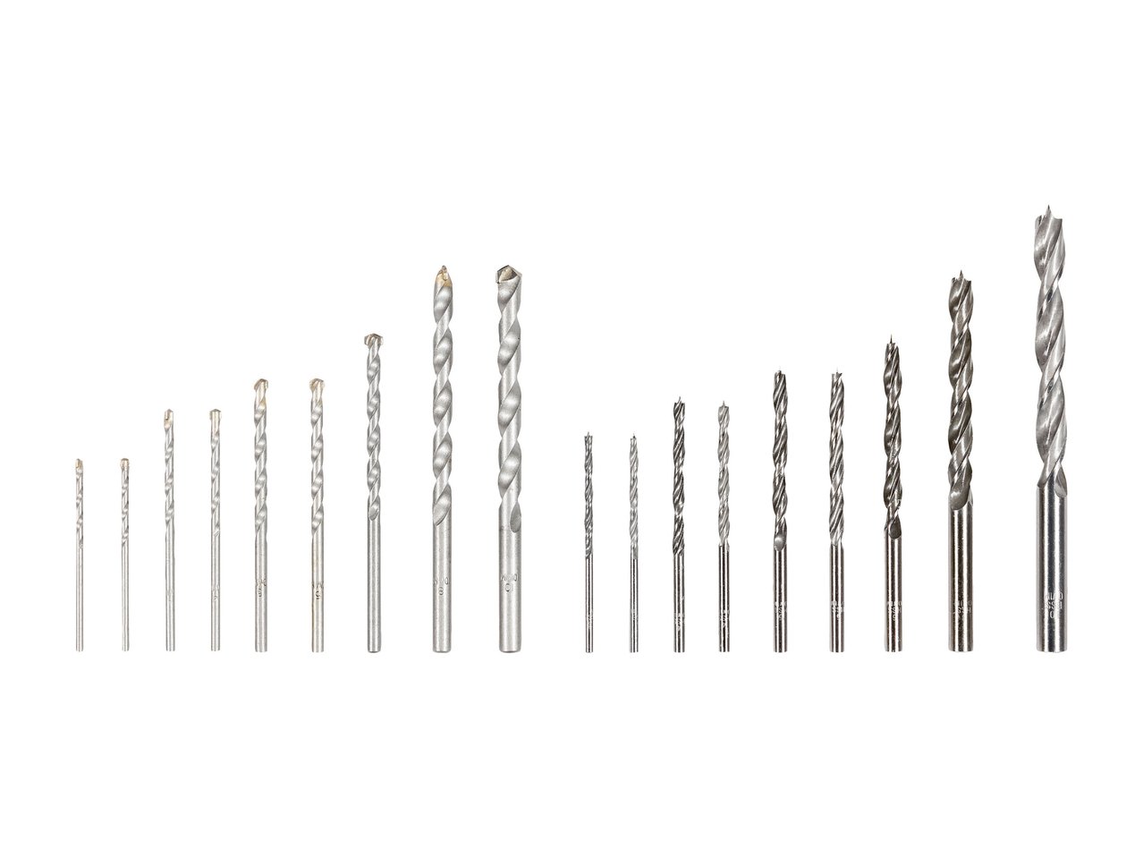 Set punte da trapano per acciaio o per legno e pietra