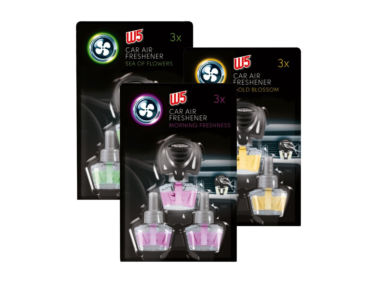 Deodorante per auto con 3 ricariche