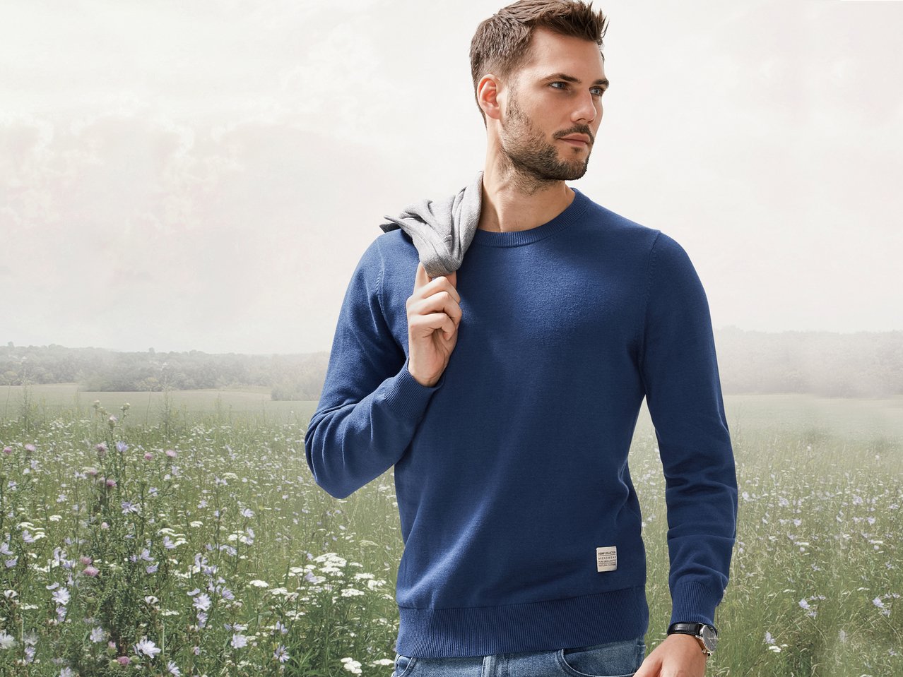 Pullover in canapa da uomo