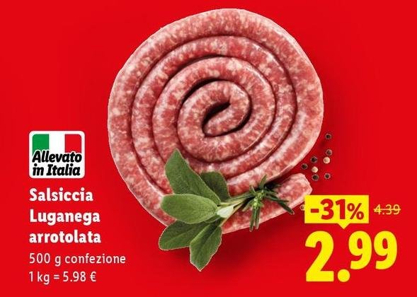 Salsiccia Luganega Arrotolata