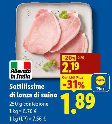 Sottilissime Di Lonza Di Suino