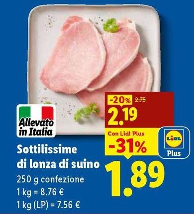 Sottilissime Di Lonza Di Suino