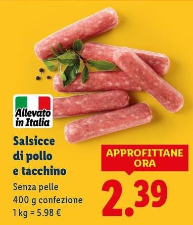 Salsicce Di Pollo E Tacchino