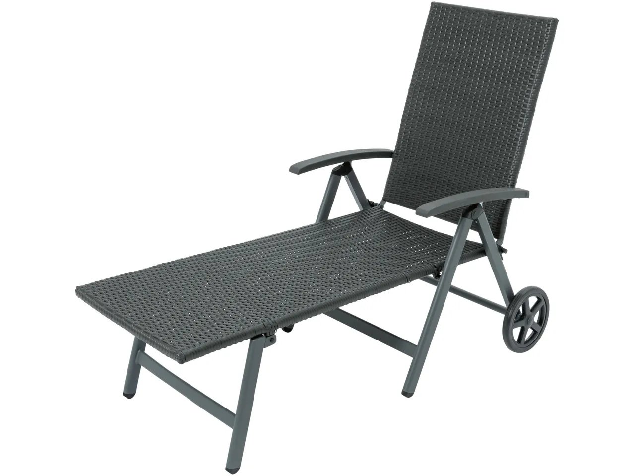 Lettino sdraio da giardino con rotelle