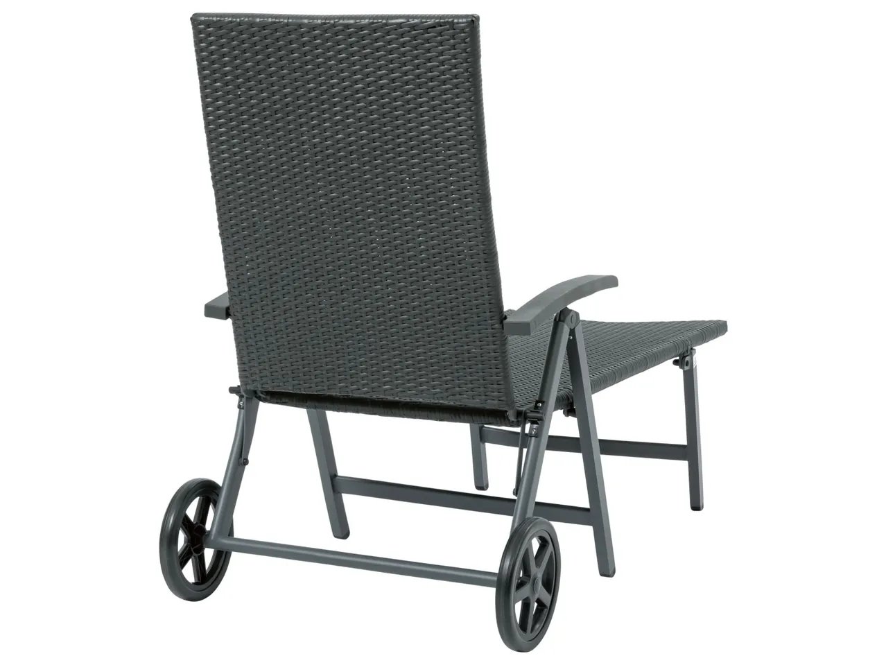 Lettino sdraio da giardino con rotelle