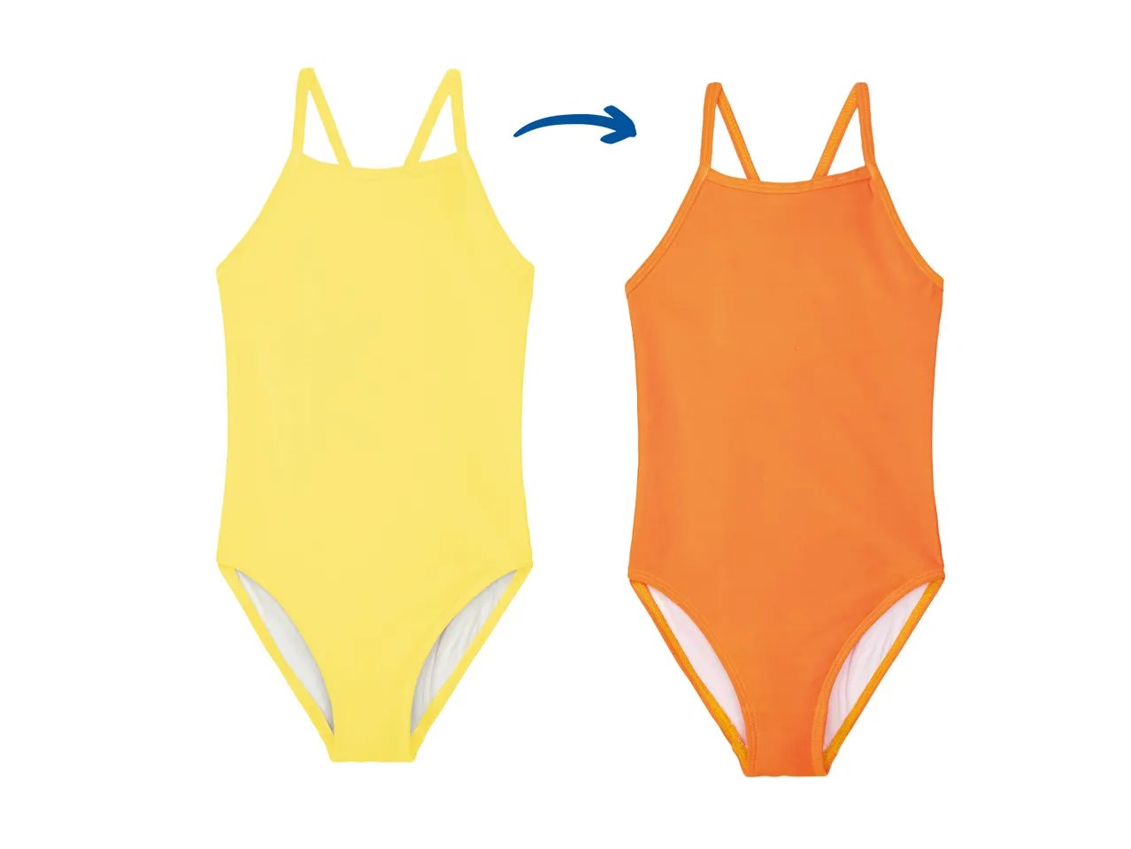 Costume intero cambia colore da bambina