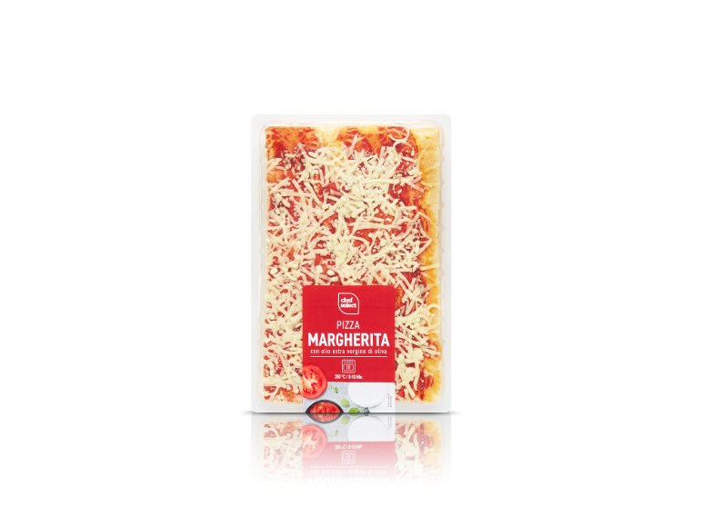Pizza margherita rettangolare