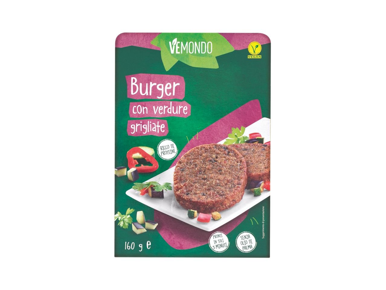 Burger con verdure grigliate