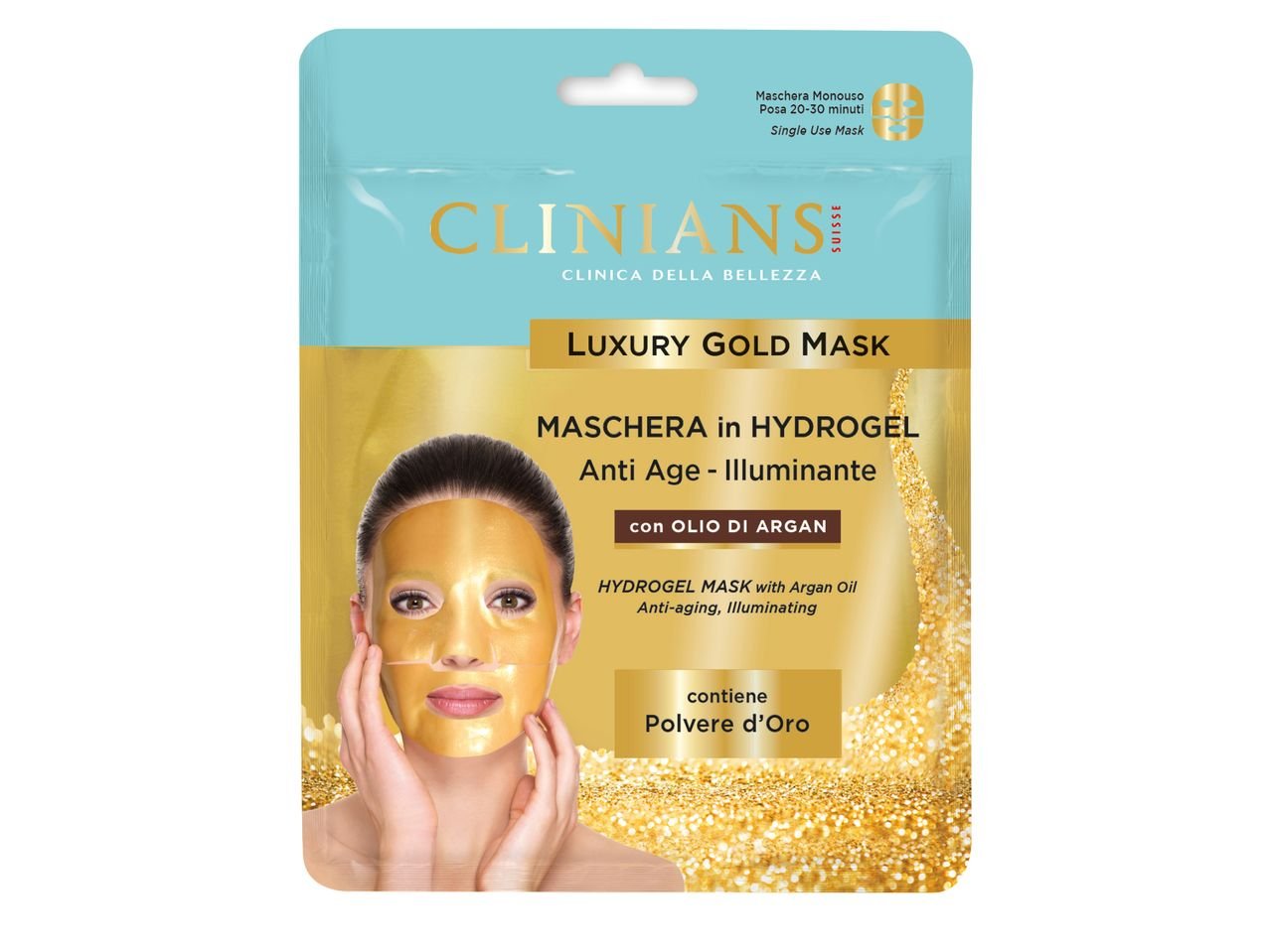 Maschera viso Luxury Gold