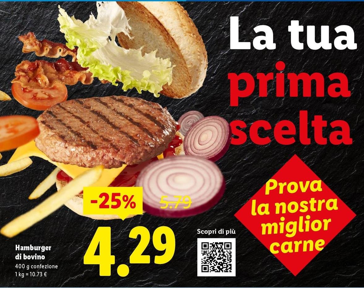 Hamburger Di Bovino