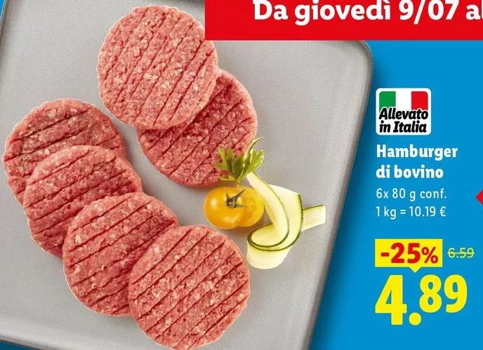 Hamburger Di Bovino