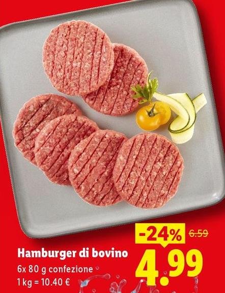 Hamburger Di Bovino