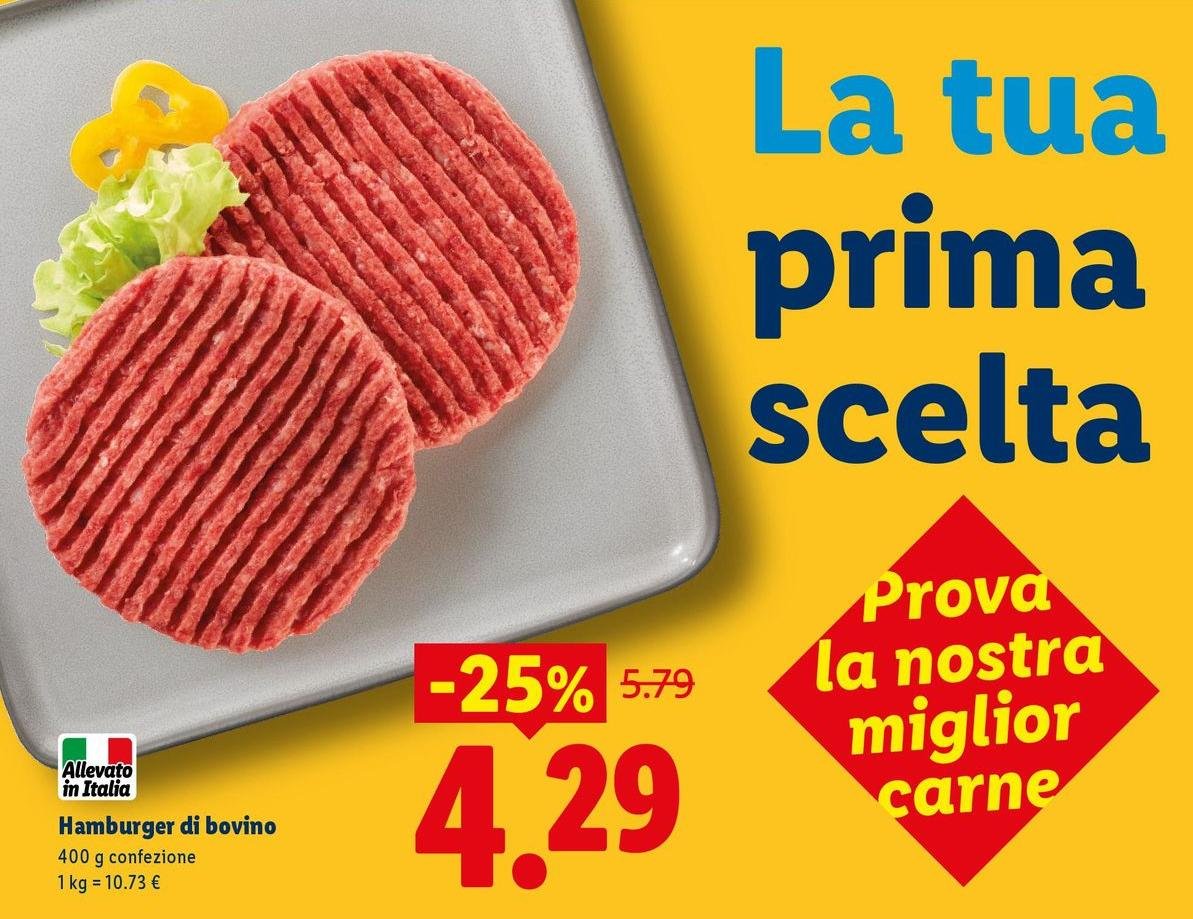 Hamburger Di Bovino
