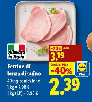 Fettine Di Lonza Di Suino