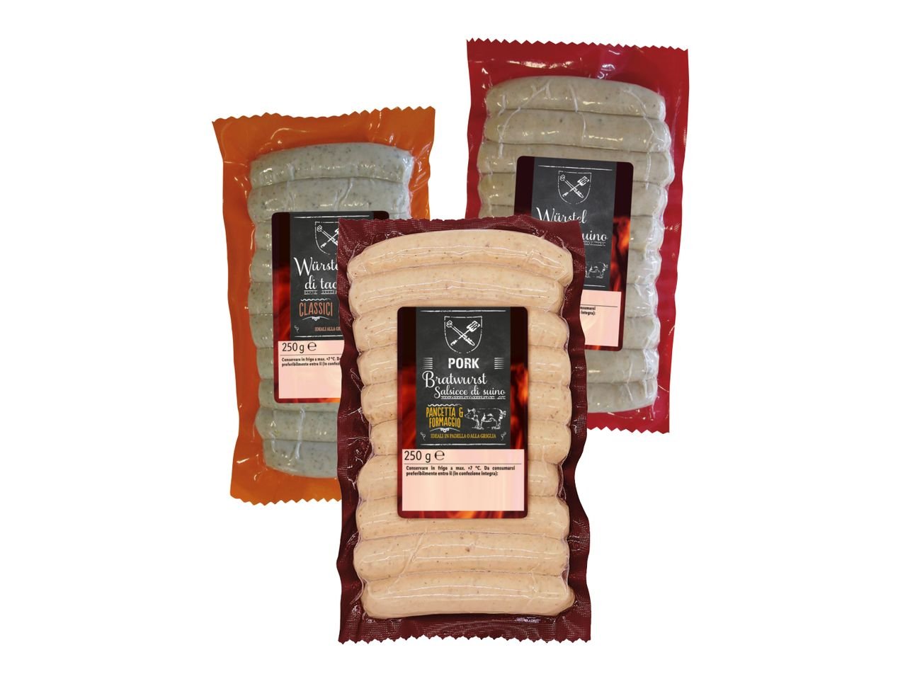 Würstel di suino o di tacchino bolliti