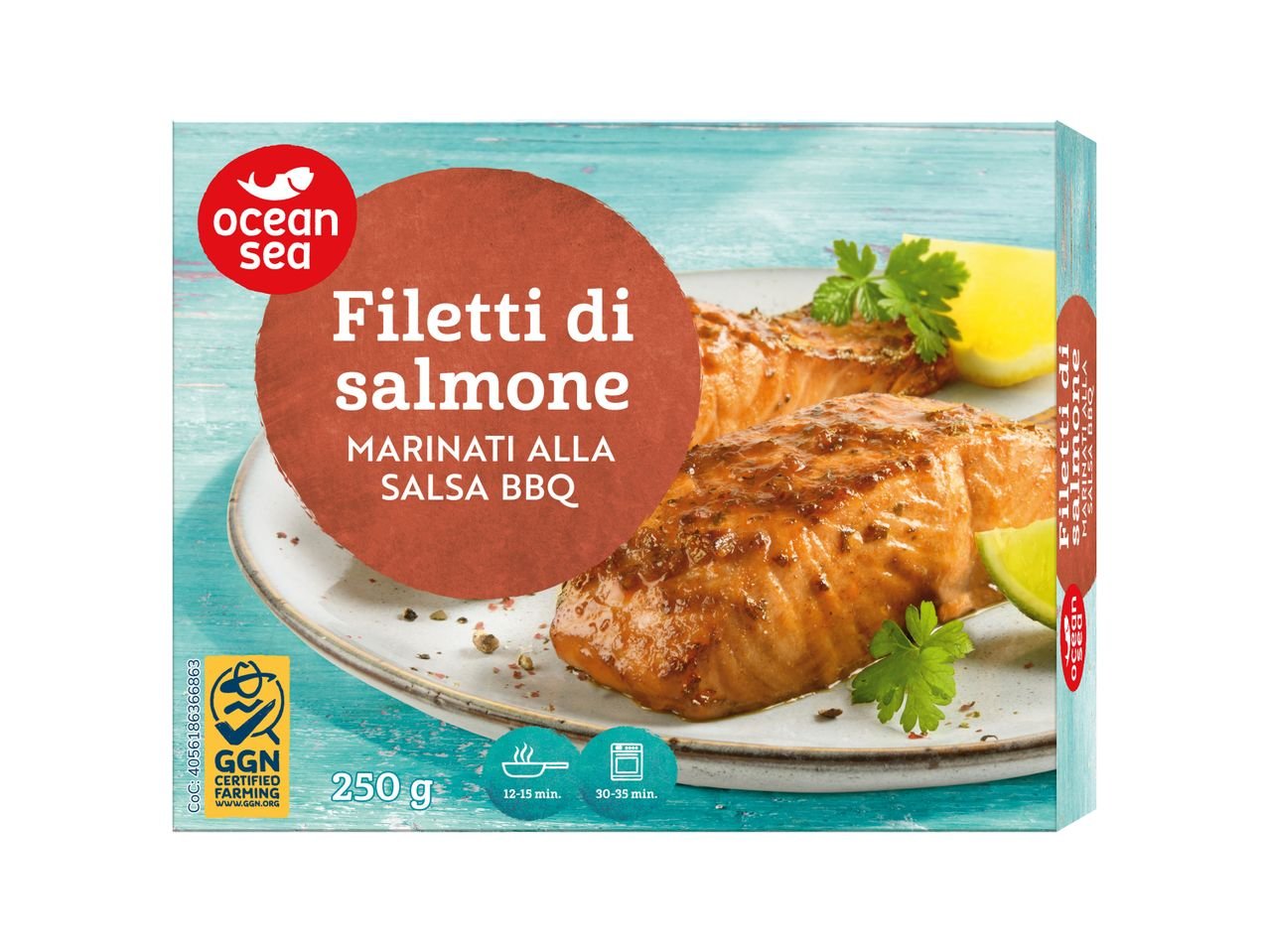 Filetti di salmone marinati alla salsa BBQ