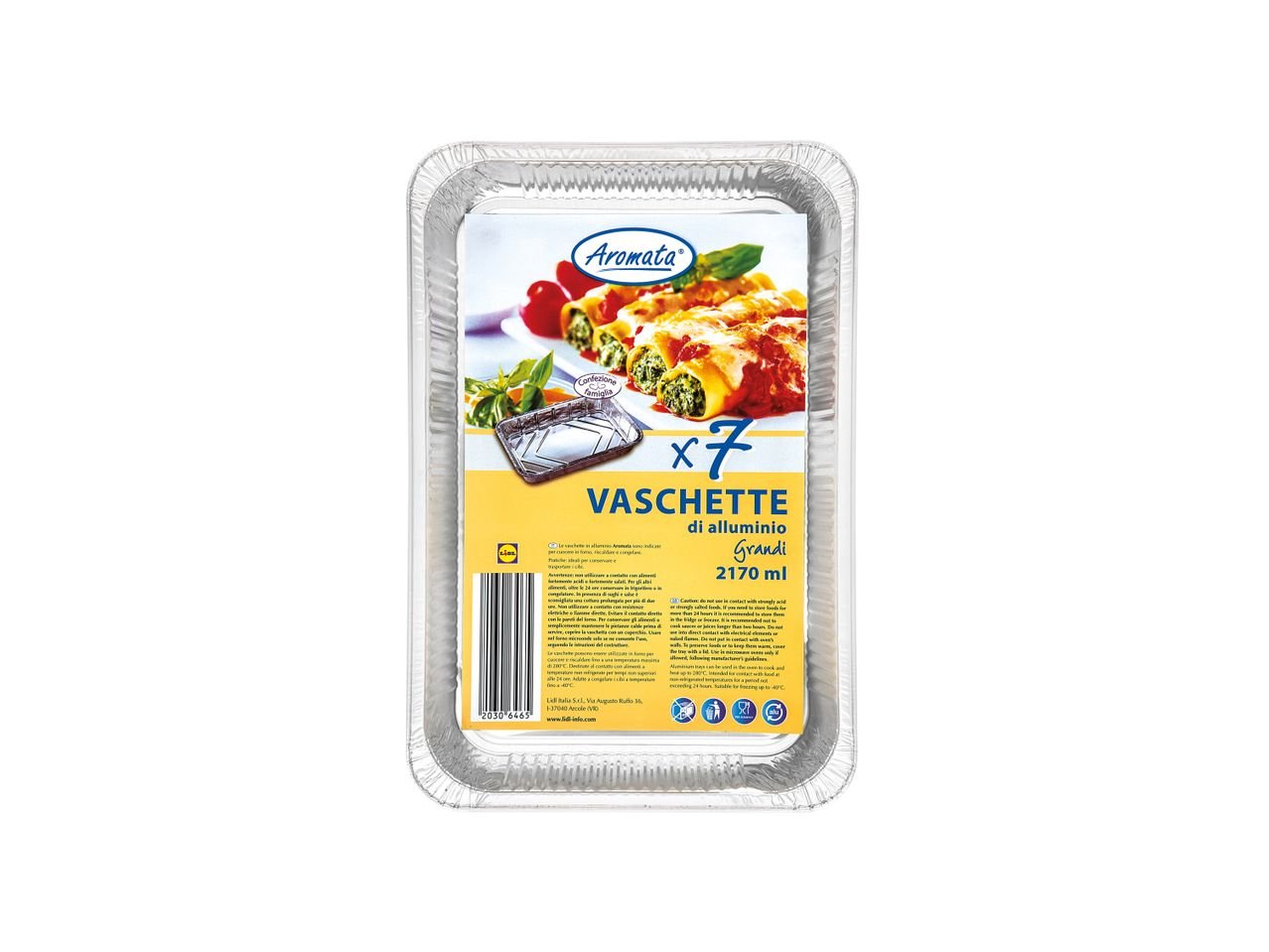 7 Vaschette di alluminio grandi