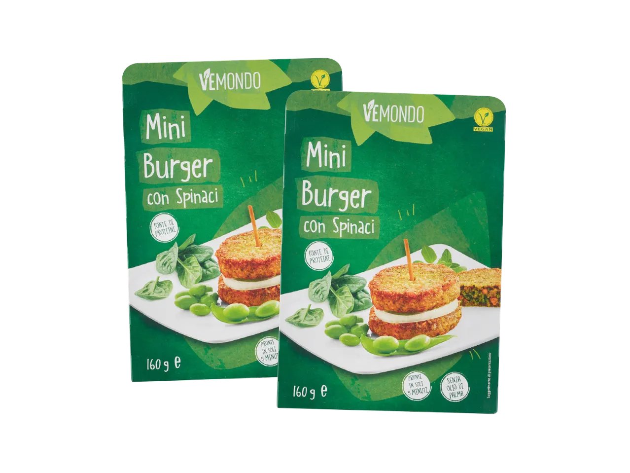 Mini burger con spinaci