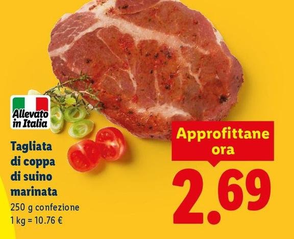 Tagliata Di Coppa Di Suino Marinata
