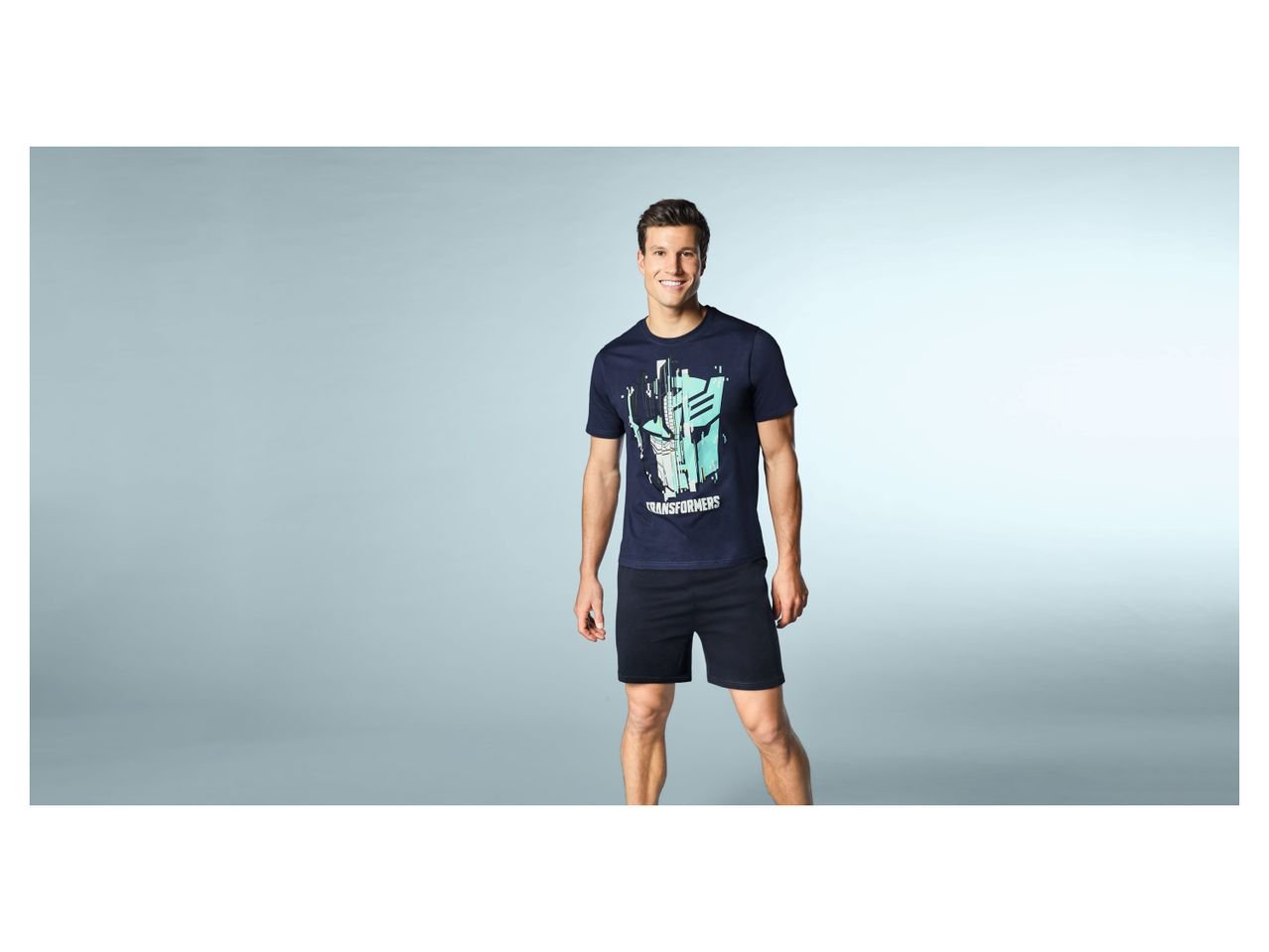 Pigiama corto da uomo "Transformers, Jurassic World, Batman"