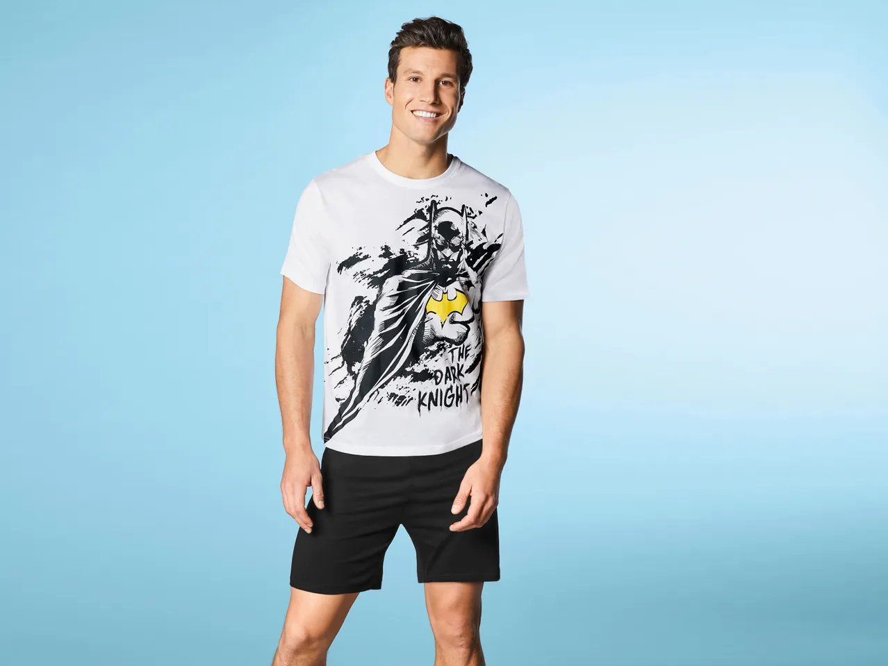 Pigiama corto da uomo "Transformers, Jurassic World, Batman"