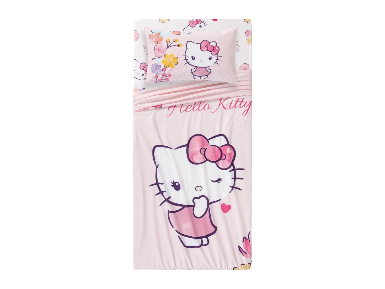 Completo lenzuola singole "Baby Shark, Batman, Hello Kitty, Paw Patrol, Peppa Pig"