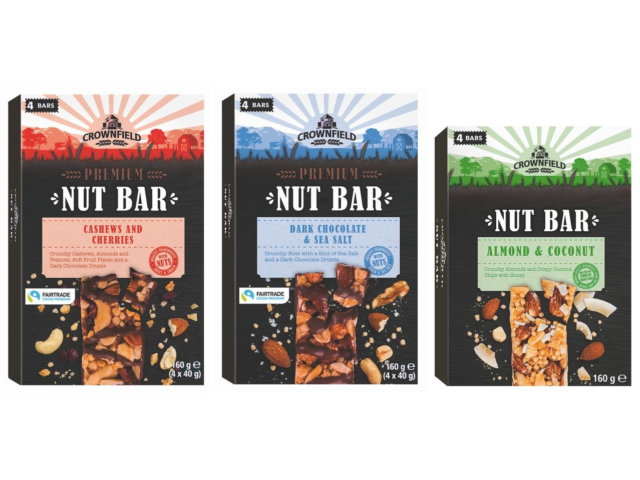 Barrette con frutta e frutta secca