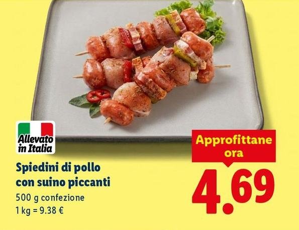 Spiedini Di Pollo Con Suino Piccanti