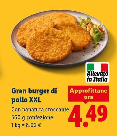 Gran Burger Di Pollo XXL