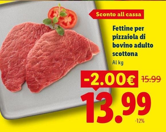 Fettine Per Pizzaiola Di Bovino Adulto Scottona