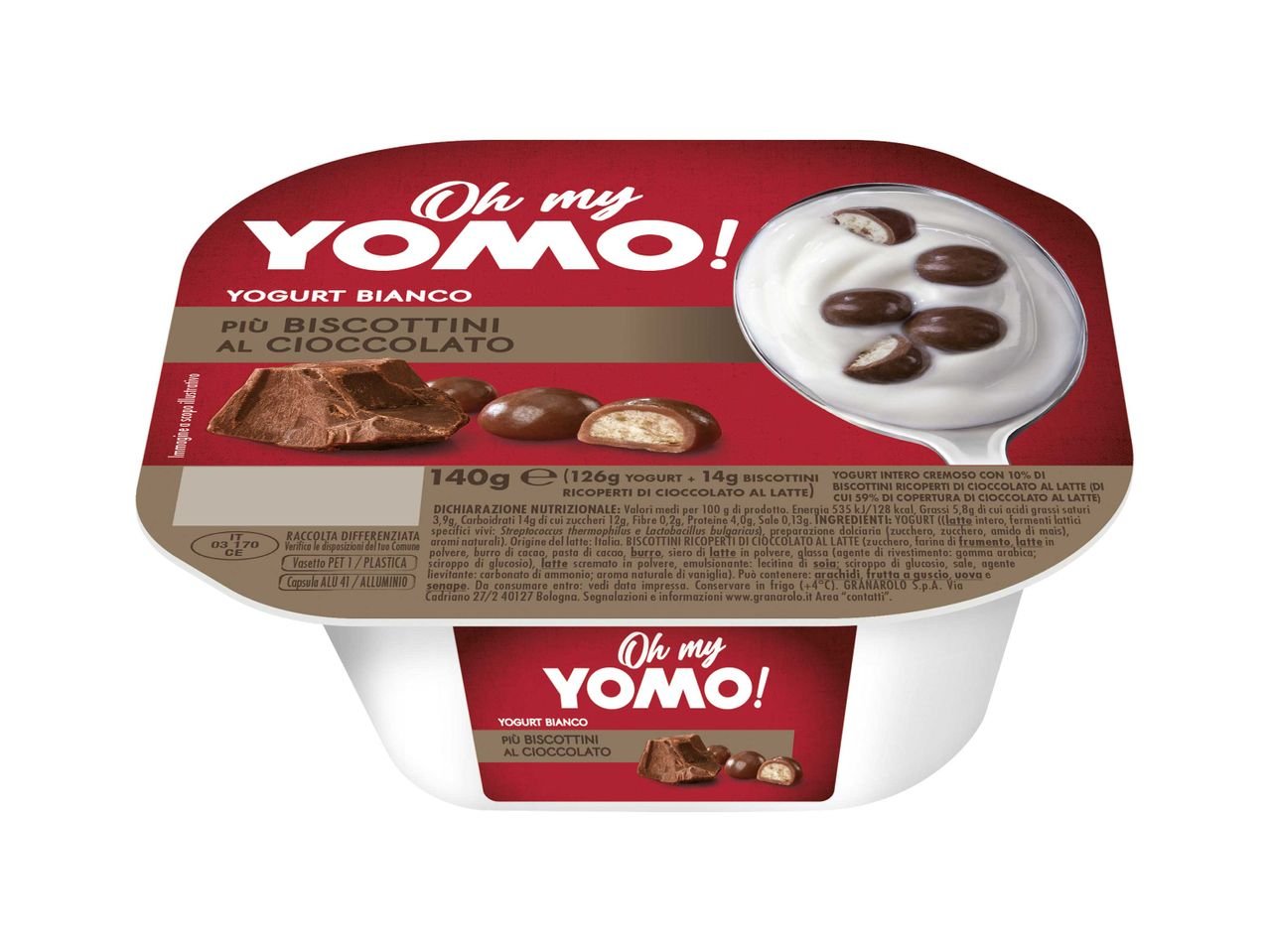 Yogurt Bianco con Bottoncini di cioccolato al latte