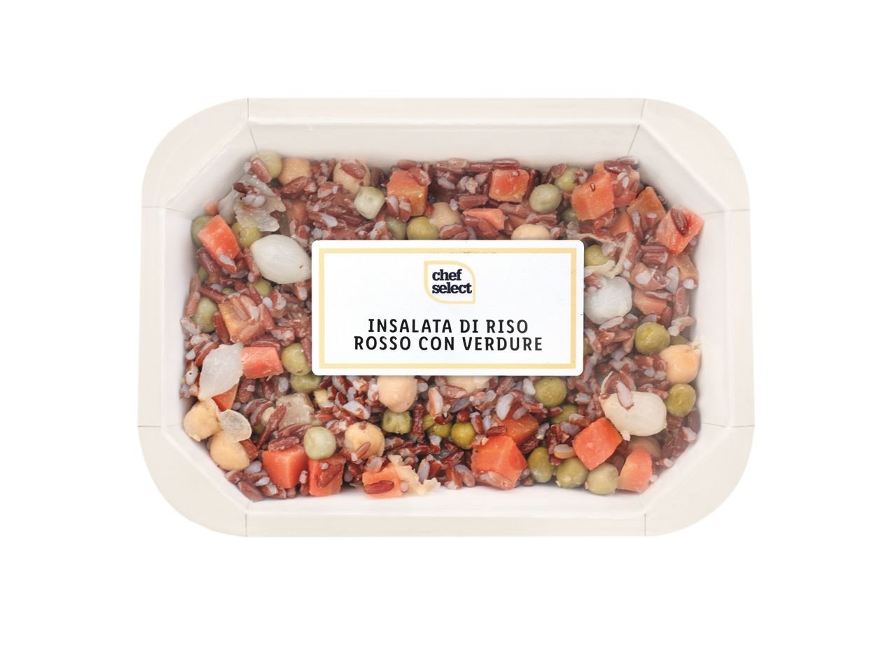 Insalata di riso rosso con verdure