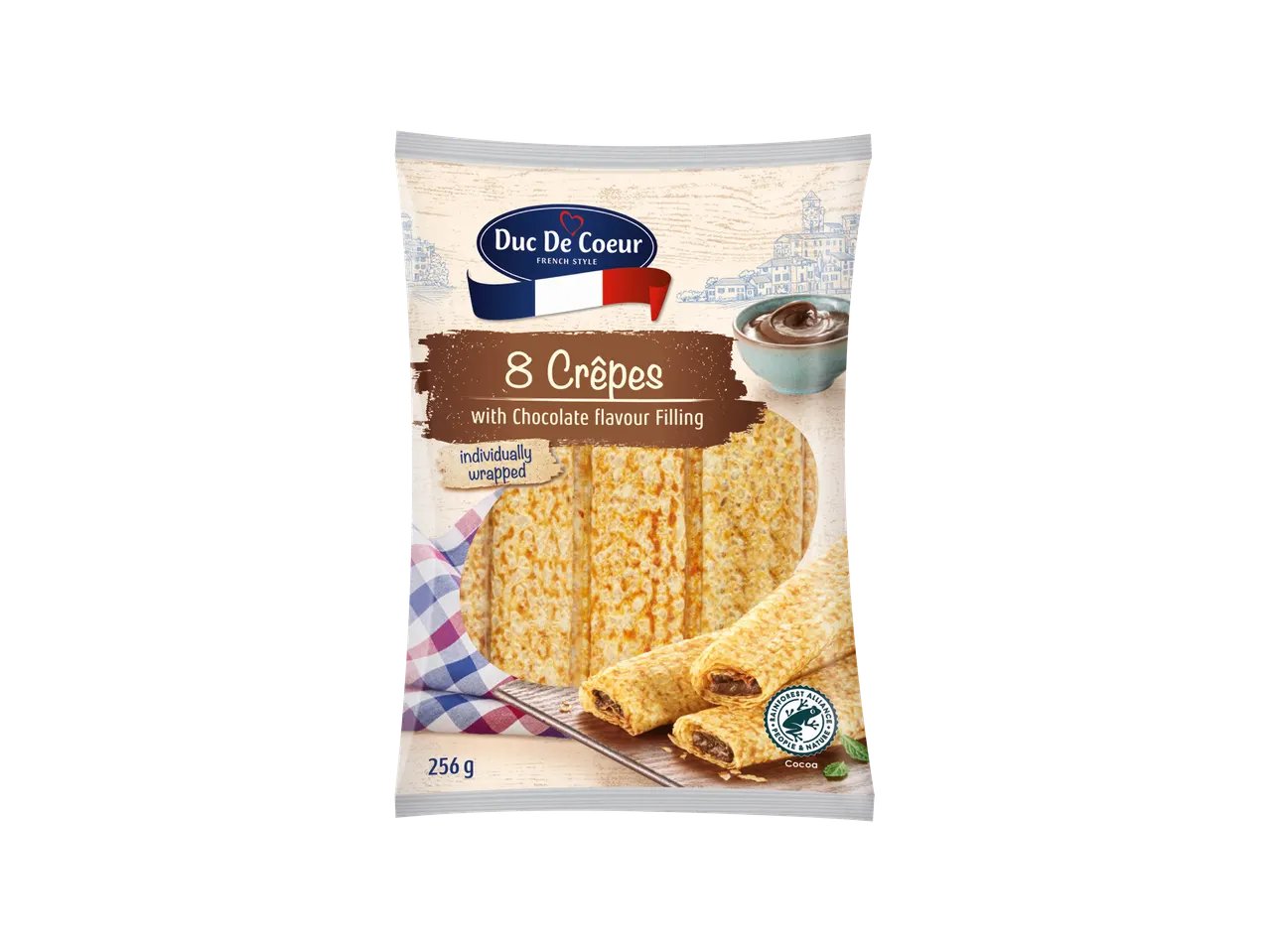 Crêpes con ripieno al gusto di cioccolato