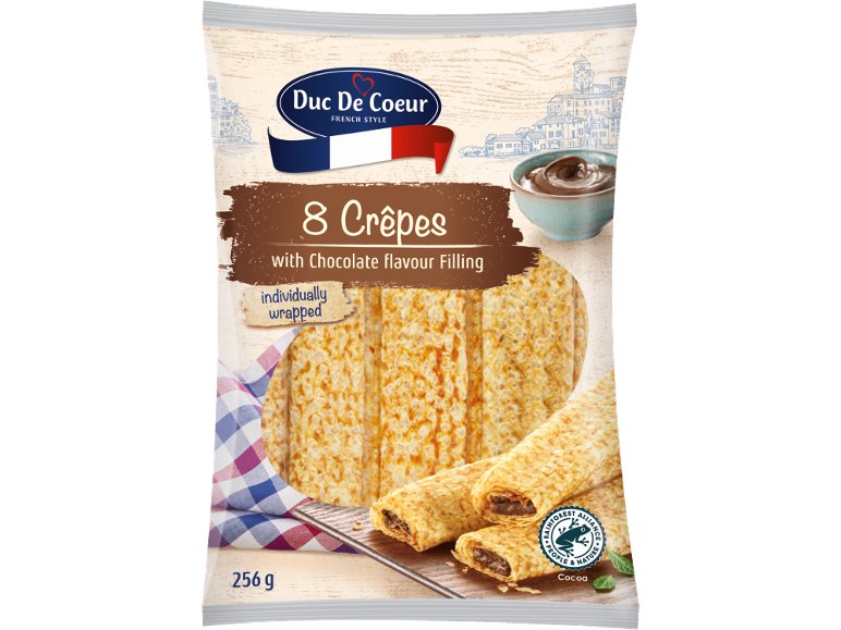 Crêpes con ripieno al gusto di cioccolato