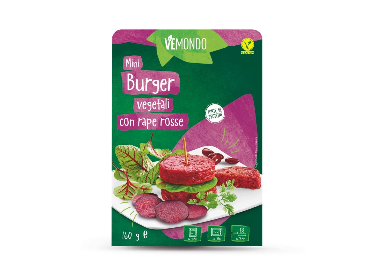 Mini Burger Vegetali con rape rosse
