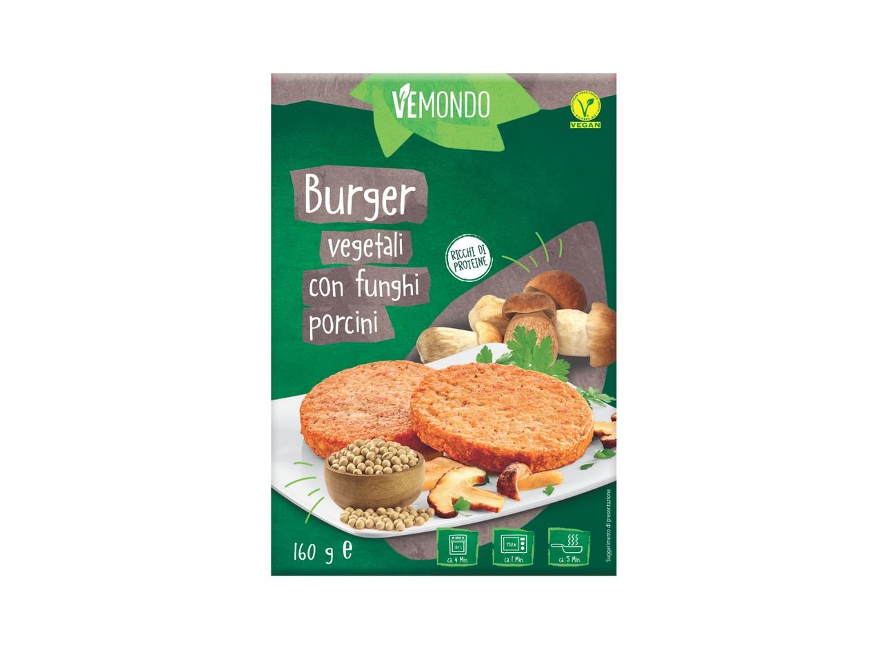 Burger Vegetali con funghi porcini