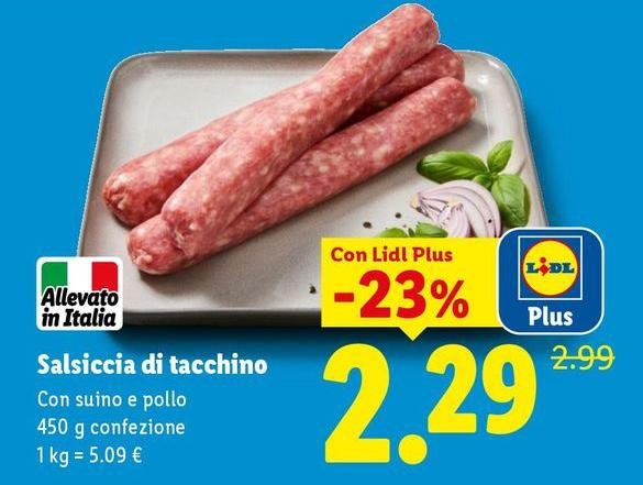 Salsiccia Di Tacchino