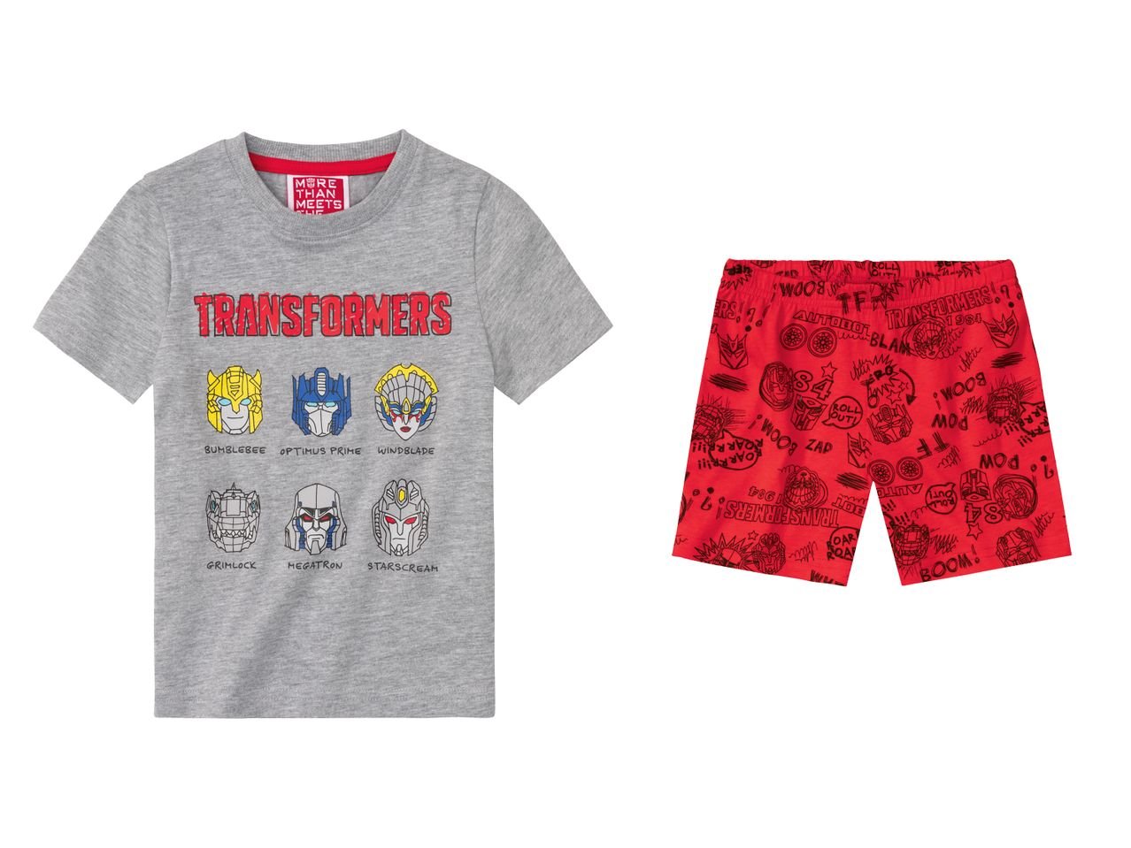 Pigiama corto da bambino "Transformers, Paw Patrol, Jurassic World"
