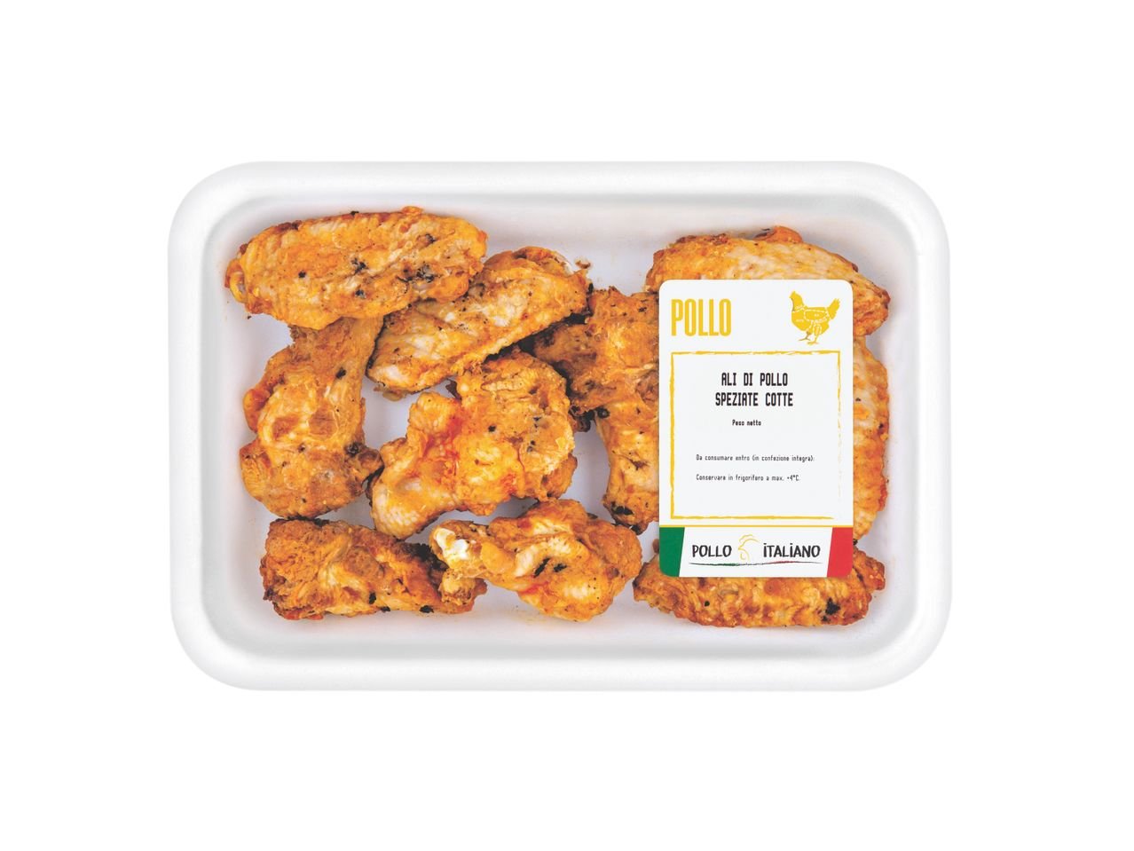 Ali di pollo speziate cotte