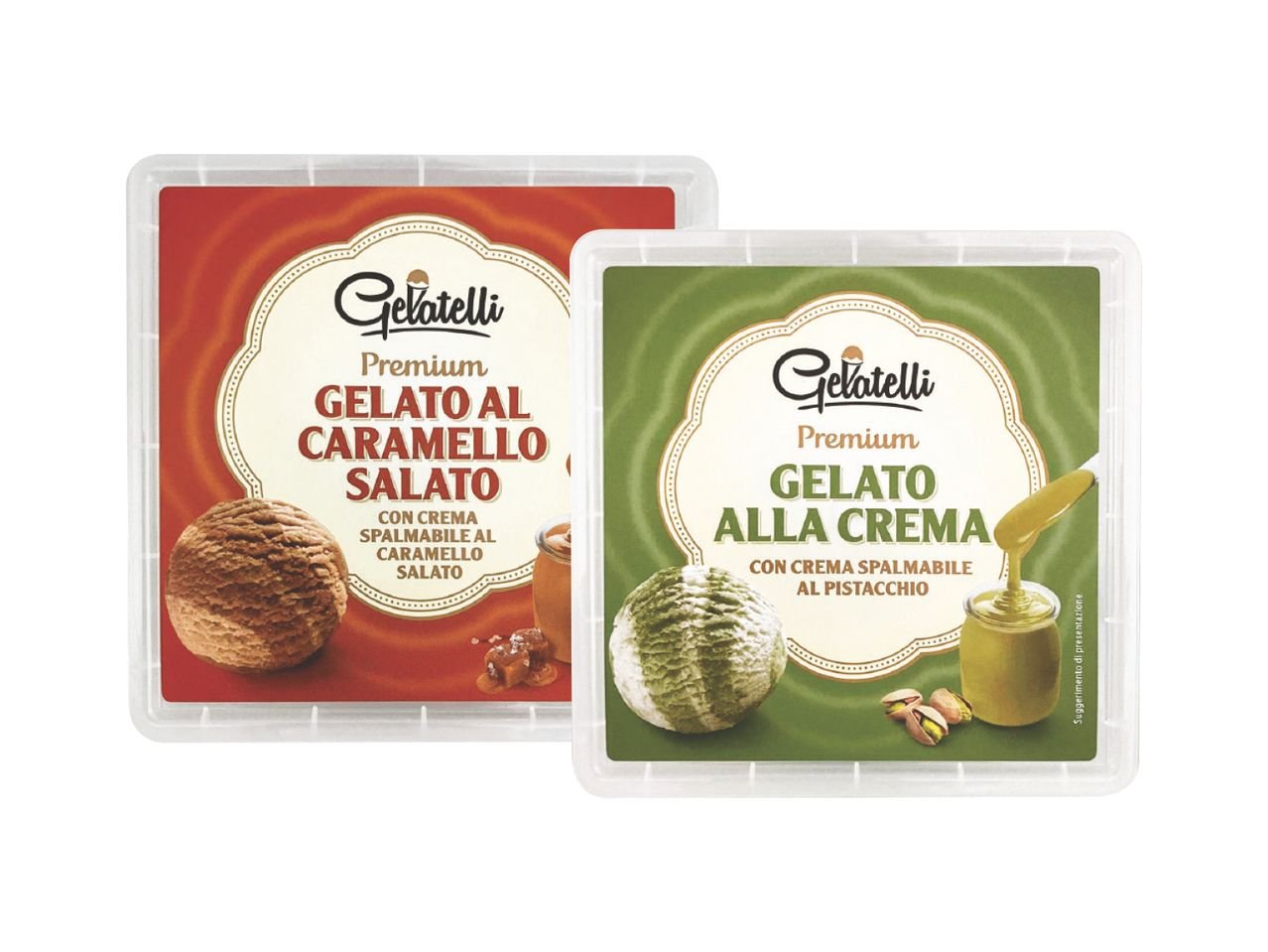 Gelato con crema spalmabile
