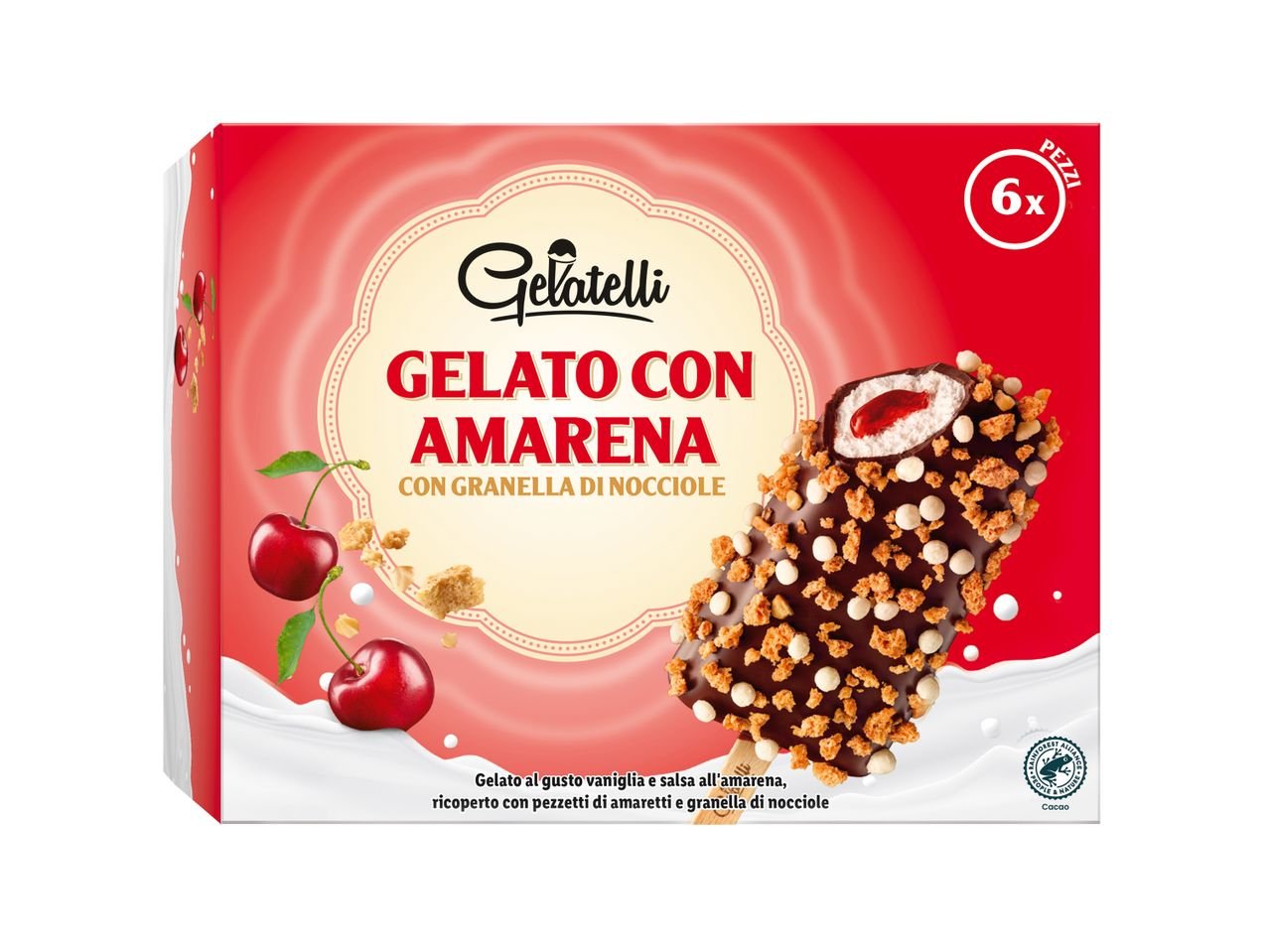 Gelato pralinato amarena