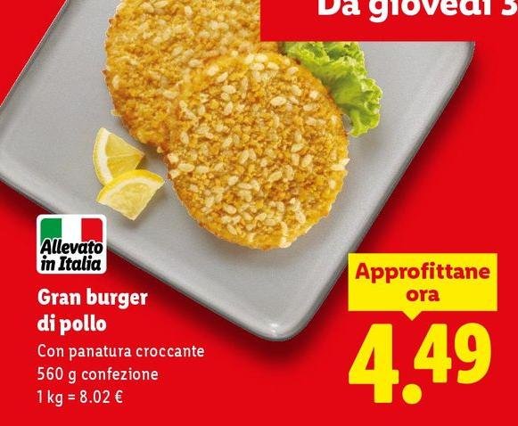 Gran Burger Di Pollo