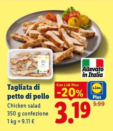 Tagliata Di Petto Di Pollo