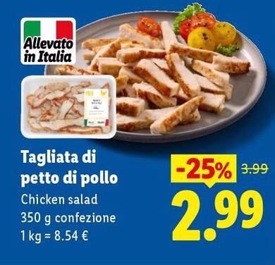 Tagliata Di Petto Di Pollo